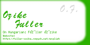 ozike fuller business card